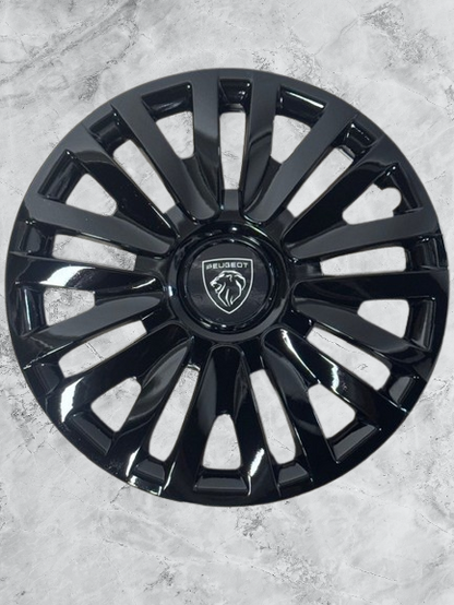 Zwarte Wieldoppen Set - Geschikt voor bijv. Peugeot - 14 Inch - Nieuw in Doos!