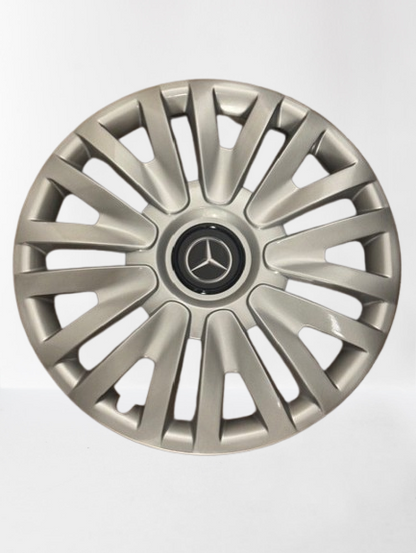 Zilvere Wieldoppen Set - Geschikt voor bijv. Mercedes - 16 Inch